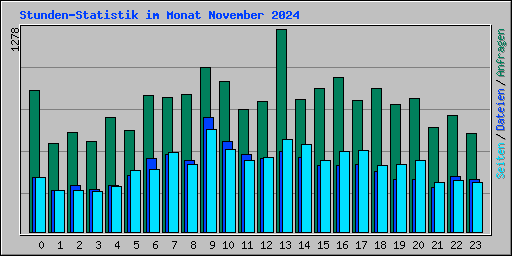 Stunden-Statistik im Monat November 2024